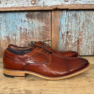 Stacy Adams Men's Dickinson Cap-Toe Lace-up Oxford 100% Leather Dress Size 10.5